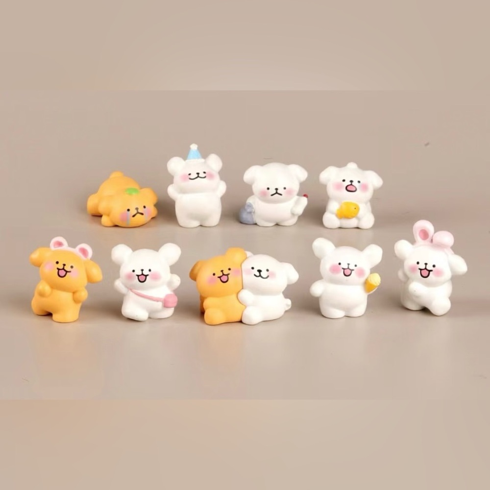 Cute ornaments - happy dogs set